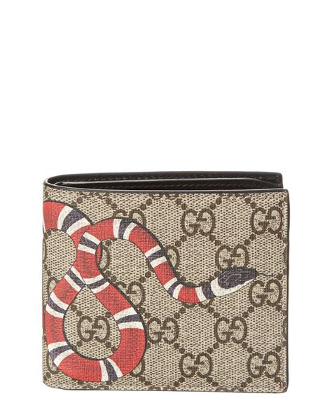 gucci kingsnake wallet gg supreme|Gucci snake wallet men's.